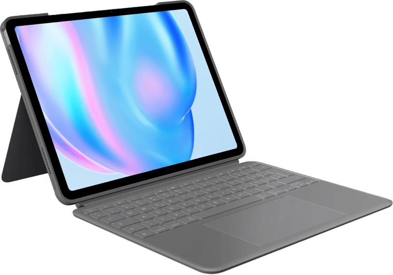 Logitech Combo Touch Apple iPad Air 13 Zoll (2025/2024) Tastaturhülle QWERTZ Grau