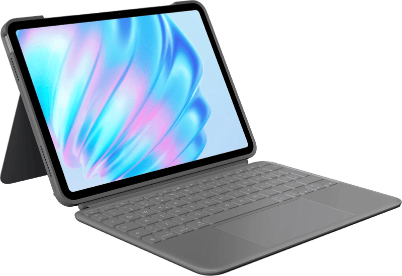 Logitech Combo Touch Apple iPad Air 11 Zoll (2025/2024) Tastaturhülle QWERTZ Grau
